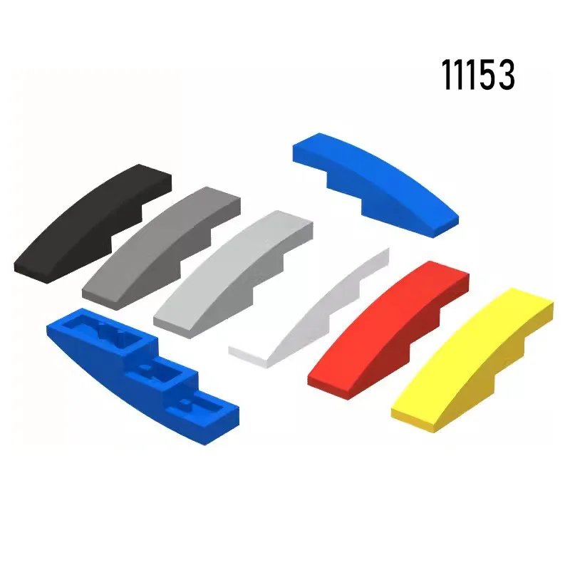 100pcs MOC Brick Part 61678 11153 Slope Curved 4 x 1 Compatible Building Block Particle DIY Assmble Kid Brain Toy Birthday Gift