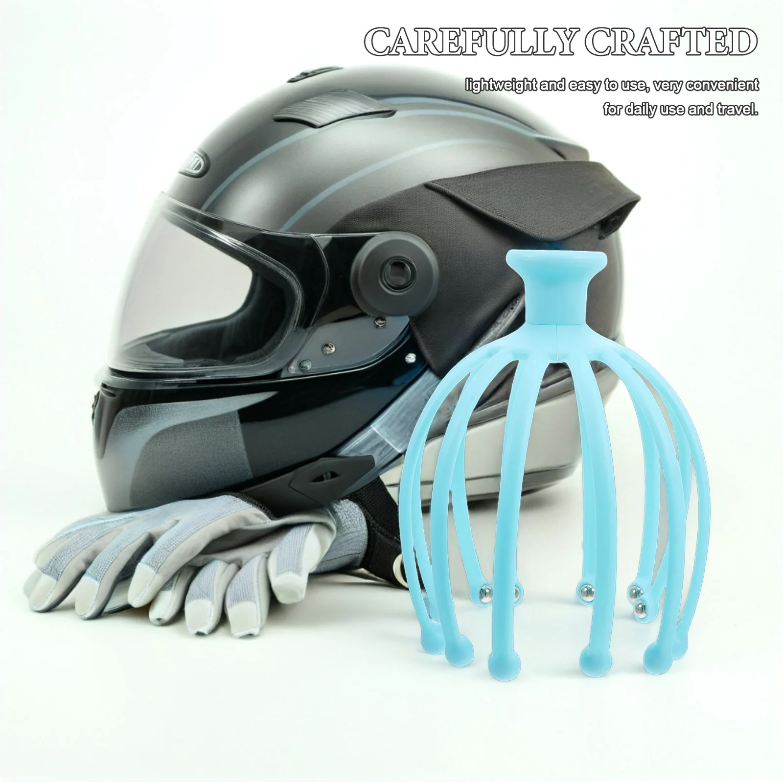 

Portable Head Claw Massager Scalp Massage Tool Handheld Steel Ball Acupoints Muscle Relaxation Circulation Stimulator For