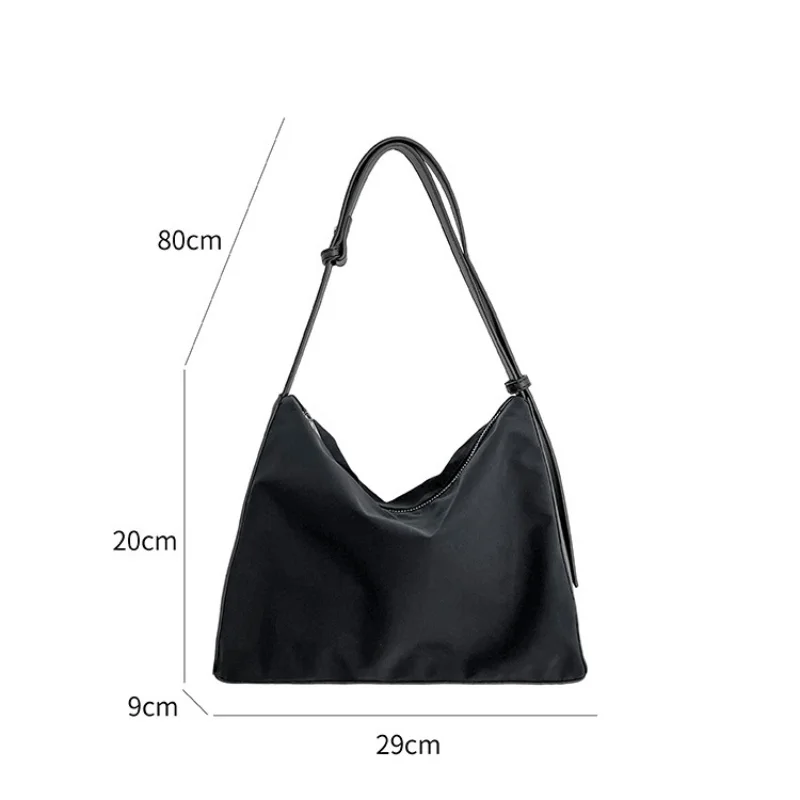 AIGO Women Nylon Shoulder Bags Large Capacity Handbag Tote Solid Crossbody Bag Travel Purse For Ladies Underarm Bag Bolsa