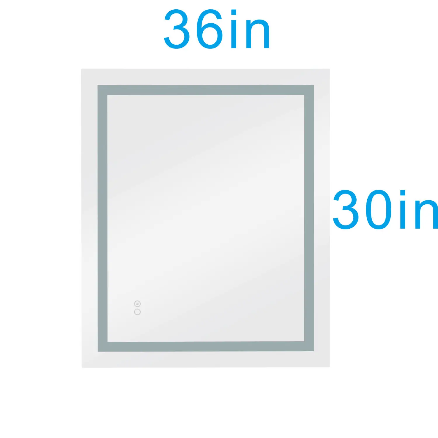 

Dimmable LED Bathroom Mirror with Anti-Fog, Smart Touch Button, Memory Function, Horizontal/Vertical Design