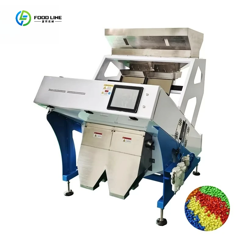 Automatic PET PVC PP PS ABS Waste Plastics Flakes Particles Color Sorter with AI Algorithm 99.99% Accuracy Customized