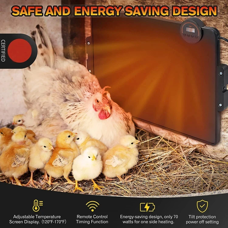 150W Watts Chicken Coop Heater Two Side Heating Electronic Chick Brooder Plate Temperature Incubator Breeding Pet Heat Mat