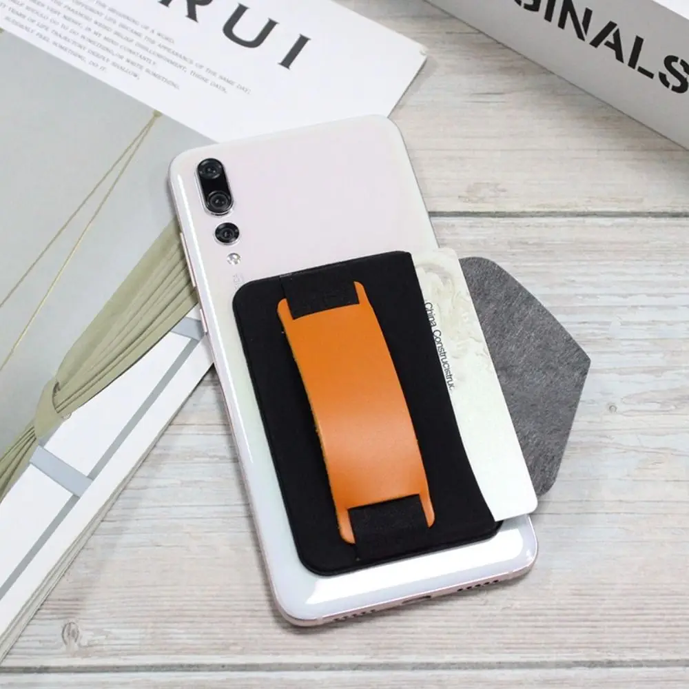 Adhesive Sticker Cell Phone Wallet Case Credit ID Back Cover Phone Card Holder Elastic Stretch Card Case Cellphone Pocket