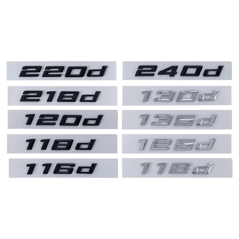 

Matte Black Letters For Car BMW 116d 118d 120d 130d 135d 218d 220d 240d F20 E87 F22 F23 Trunk Emblem Logo Stickers Accessories