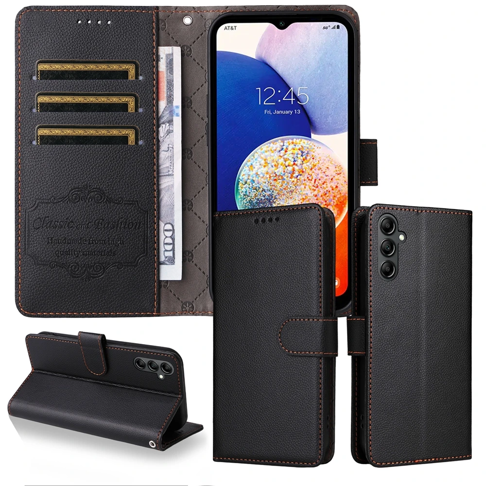 RFID-blockierende Brieftaschenhülle für Samsung Galaxy A05 A05S A06 A13 A14 A15 A16 A22 A23 A24 A25 A32 A33 A34 A35 A36 A54 A55 A56 Cover – Detail 5