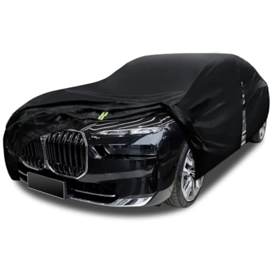

6 Layers Car Cover Waterproof All Weather for Automobiles, Size A4 Universal Fit for Dodge Charger, Lincoln Mkz, Lexus LS Rain Sun Protection with Door Zipper (199-208 inch)
