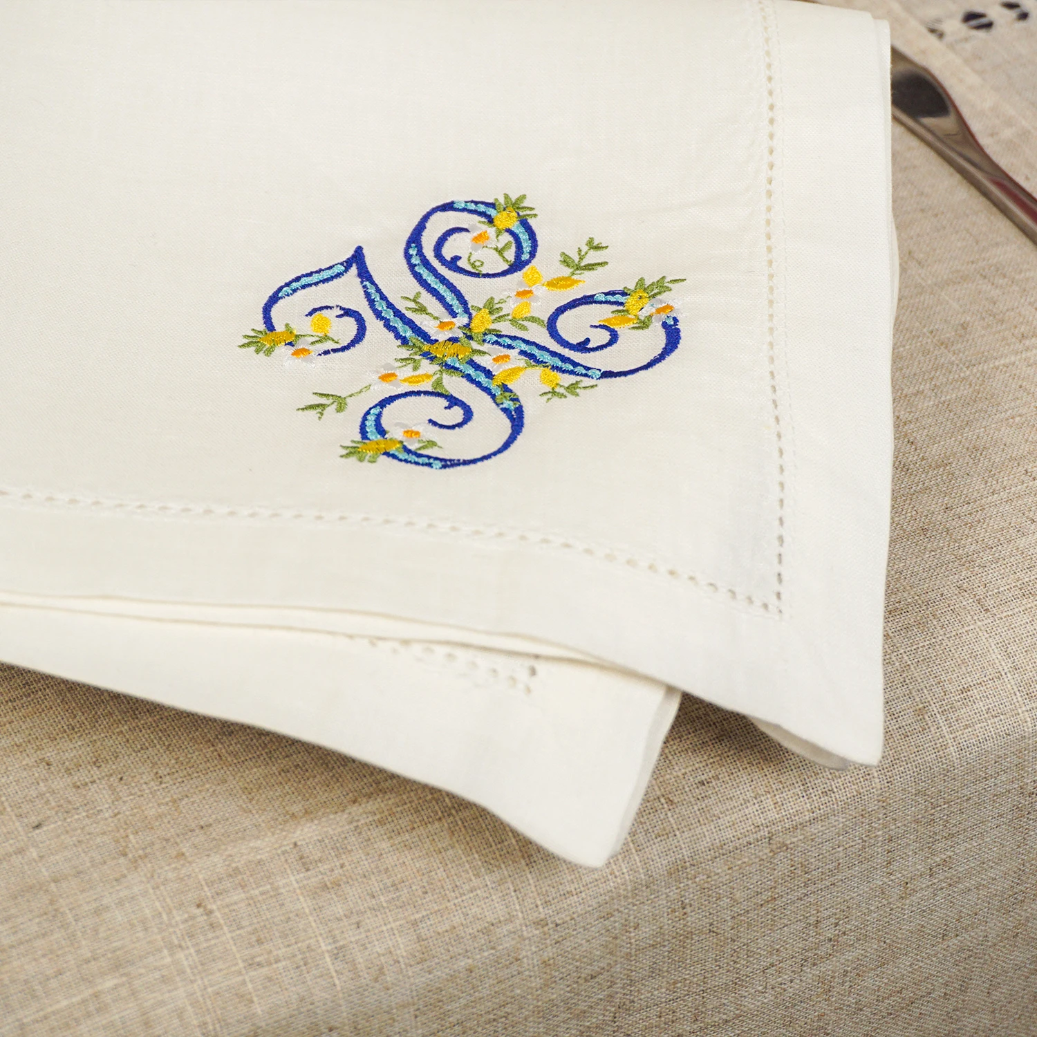 Nowość! 100% Czysty Len, Serwe – Monogrammed Handkerchief recenzja i cena