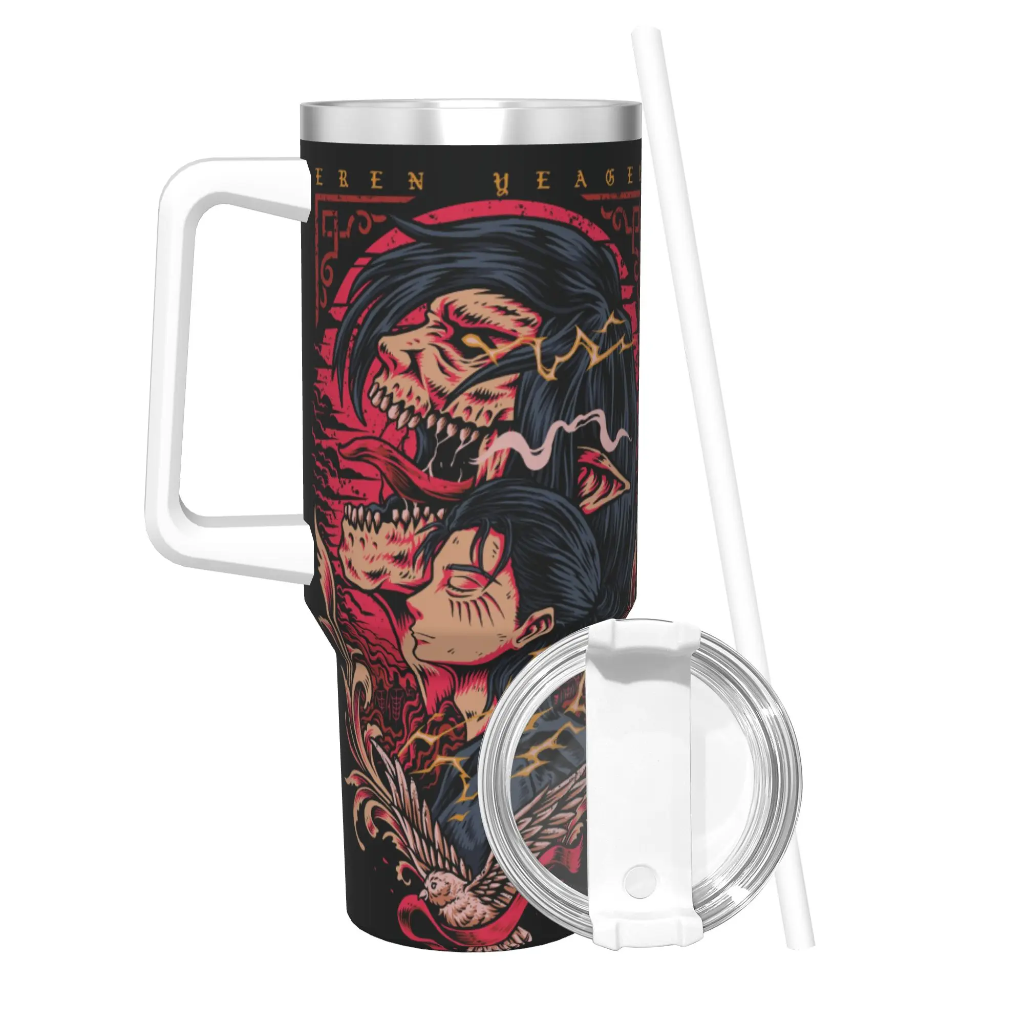 Stainless Steel Tumbler Attack on Titan Thermal Cups Anime Portable Hot Drinks Mugs Cup Driving Water Bottle