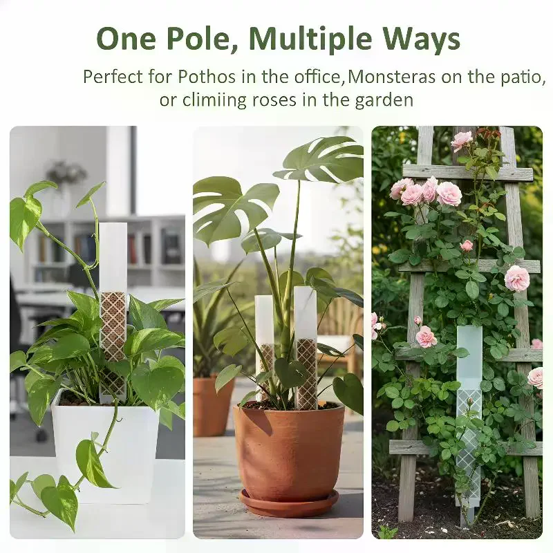 D Shaped Plant Drip Self Watering Adjustable Flow Rate Moss Column Pole for Home Orchid Care Solution