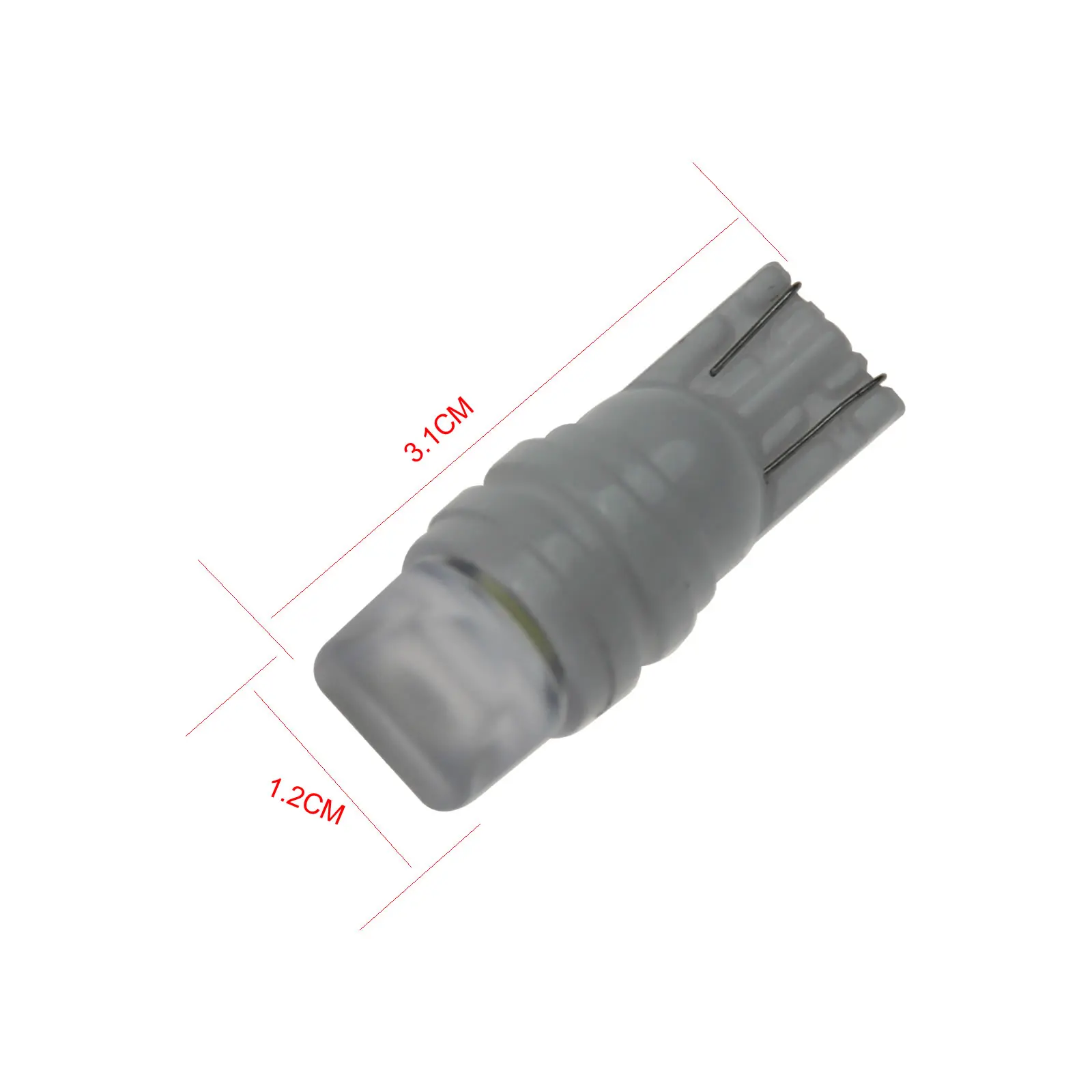 1x White Auto T10 W5W Wedge Light Parking Bulb Ceramic 2 Emitters 5630 SMD LED 585 655 656 Z20435