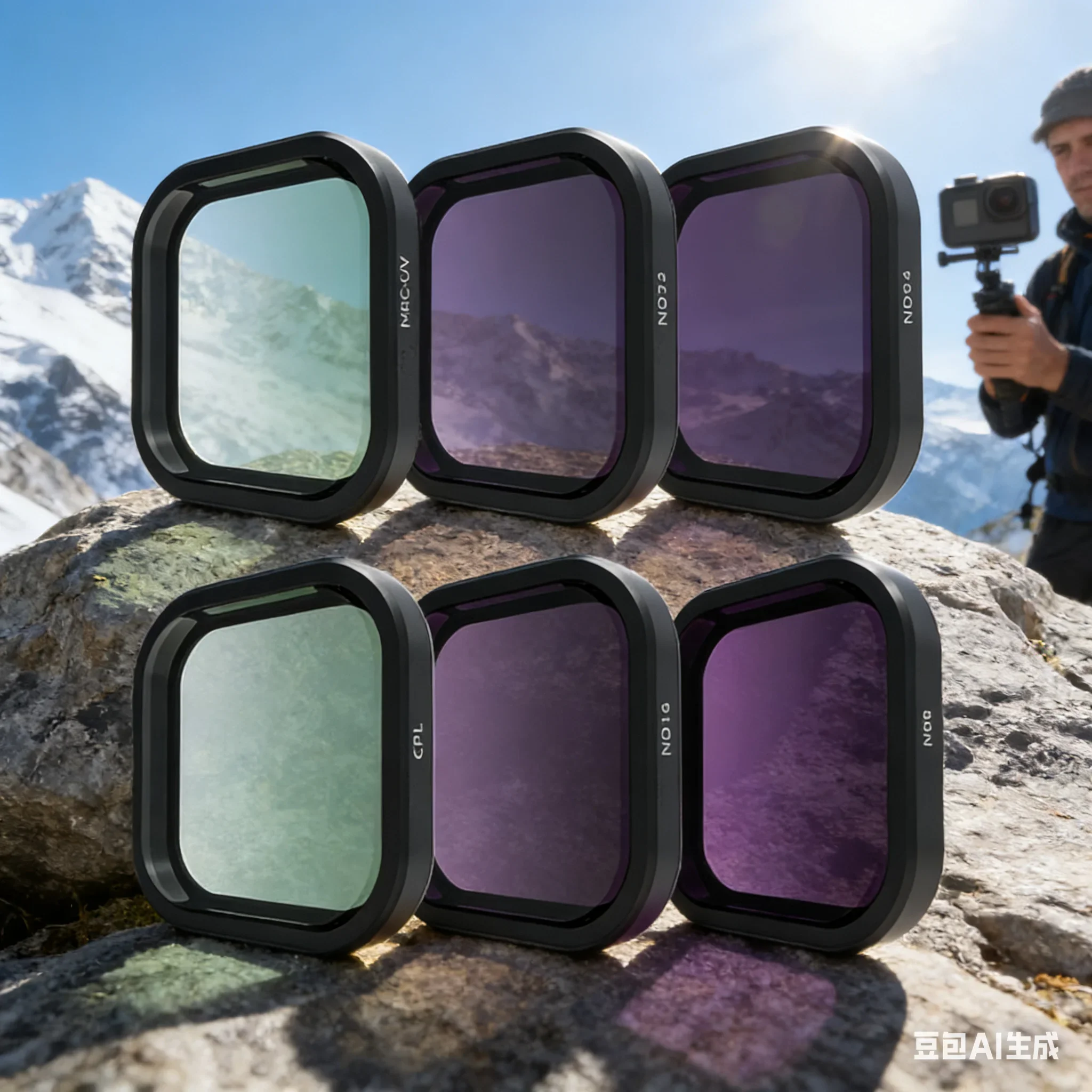 3-6pcs Portable Filter Kits For Go Pro Iit UV ND Dimmer CPL Filter Neutral Density Circular Polarizer Action Camera Filters