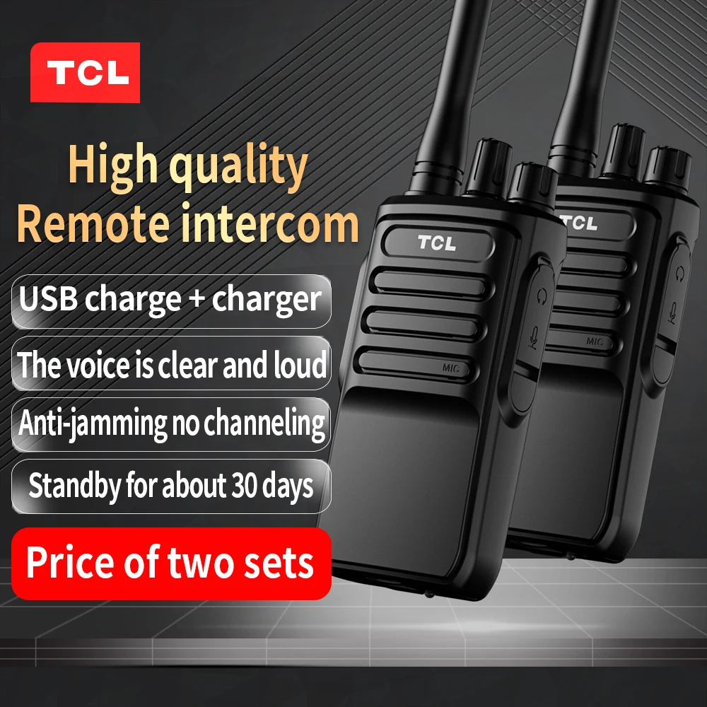 Tcl Walkie-Talkie Ht6 Plus Ultra Lange Standby Professionele High-Power Afstandsbediening Draadloze Outdoor Mobiele Handheld Bus