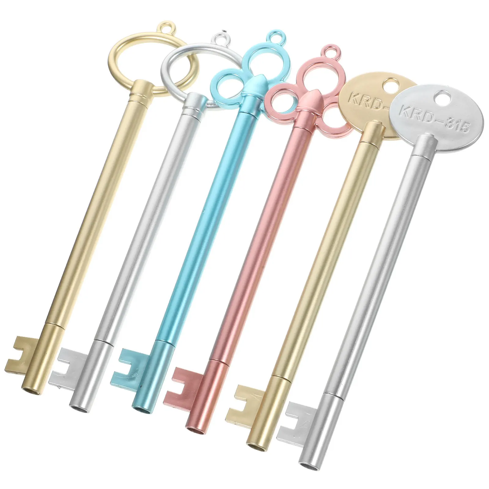 12Pcs Key Portable Gel Pen Writing Pens Office Study Note Taking Signature Pen Multipurpose Writing Tool