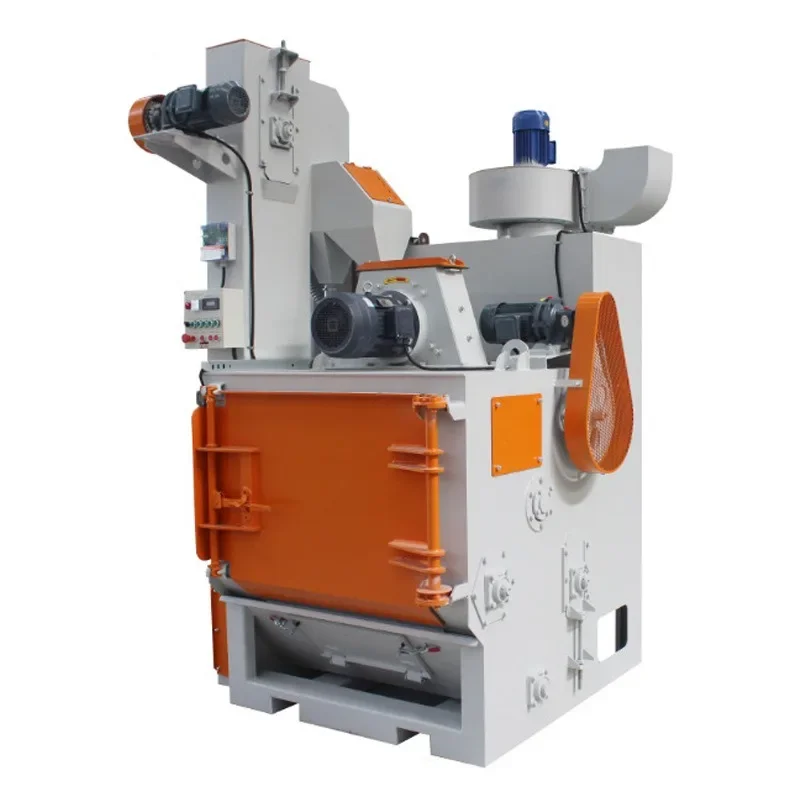Automatic loading and unloading crawler shot blasting machine Small hardware crawler shot blasting cleaning and rust