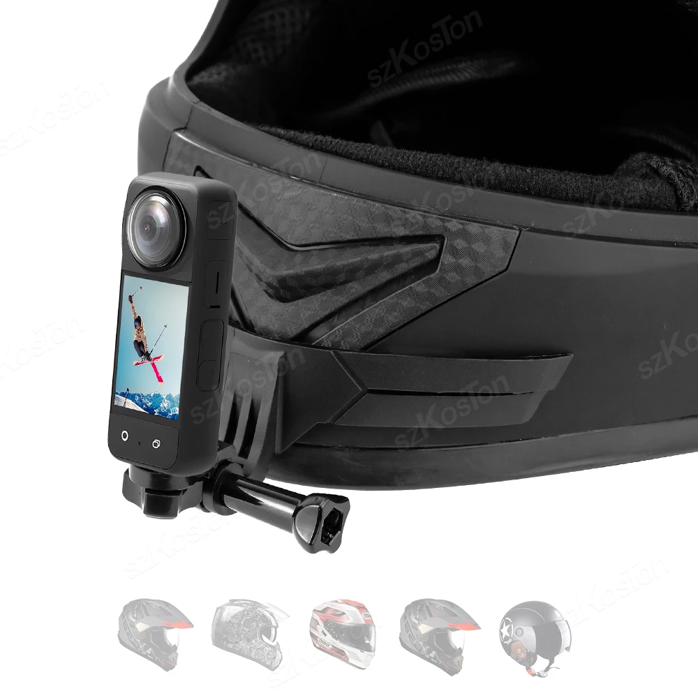 Подбородок для шлема на все лицо для GoPro Hero 13 12 11 10 9 8 Yi 4K для Insta360 X4, складной ремешок для камеры, аксессуары для крепления спереди