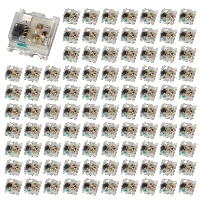 600Pcs WS2812 2020 LED Chip 4Pins Mini White PCB Addressable Digital RGB Full Color LED Chip DC5V For LED Strip Screen