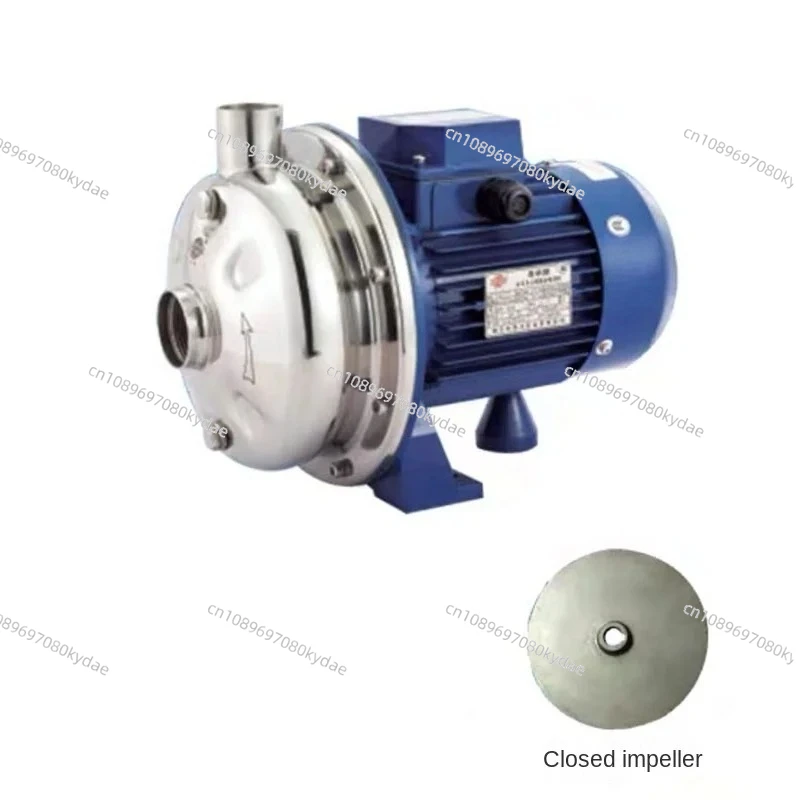 

750W Stainless Steel Impeller Water Pump 2Wb70/075 Sanitary Beverage Pump for Pressure Vessel Water Supply with EU Plug