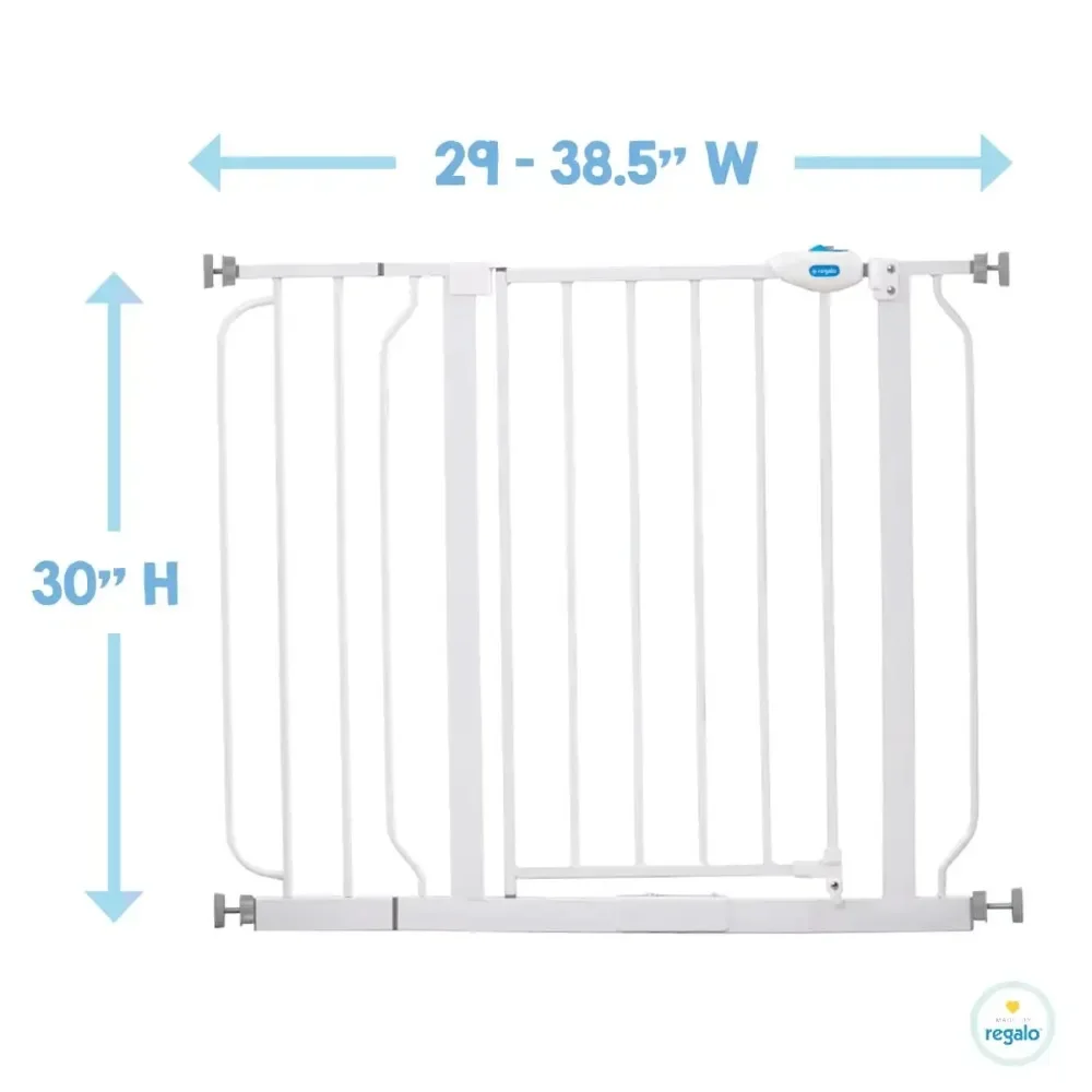 Fashion Extra Wide Baby Gate Metal Expandable With Walk Through Door