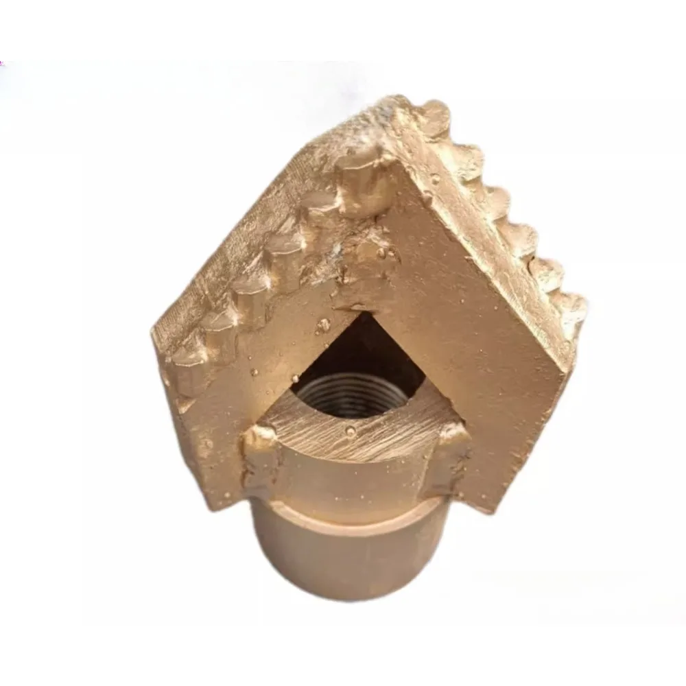 Three blade alloy drill bit is specially designed for soil drilling without coring