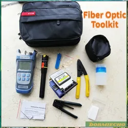 Hot Sale Fiber Optic Toolkit with -70~+10dBm Optical Power Meter + FC-6S Fiber Cleaver + 10mw Visual Fault Locator Free Shipping