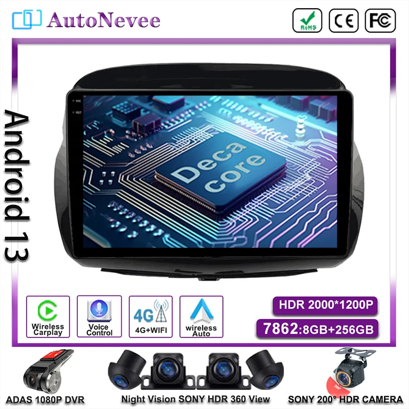 

Android 13 For Honda FR-V EDIX 2004 2005 2006 2007 - 2009 Multimedia Car Player Auto Radio Navigation GPS Stereo No 2din DVD BT