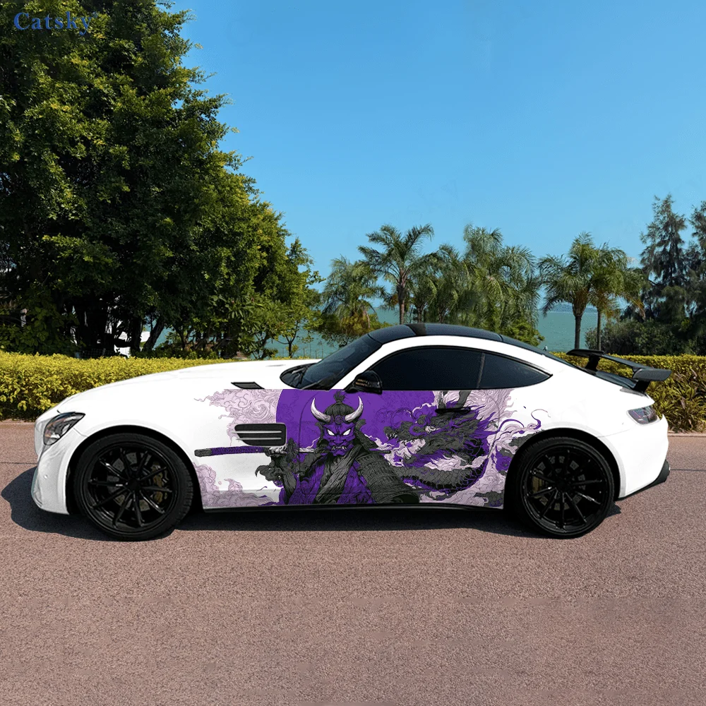 Horror Warrior Dragon Car Vinyl Wraps Decal Self-adhesive PVC Sticker Suitable for Trucks SUV Decoration Auto Accessories Gift