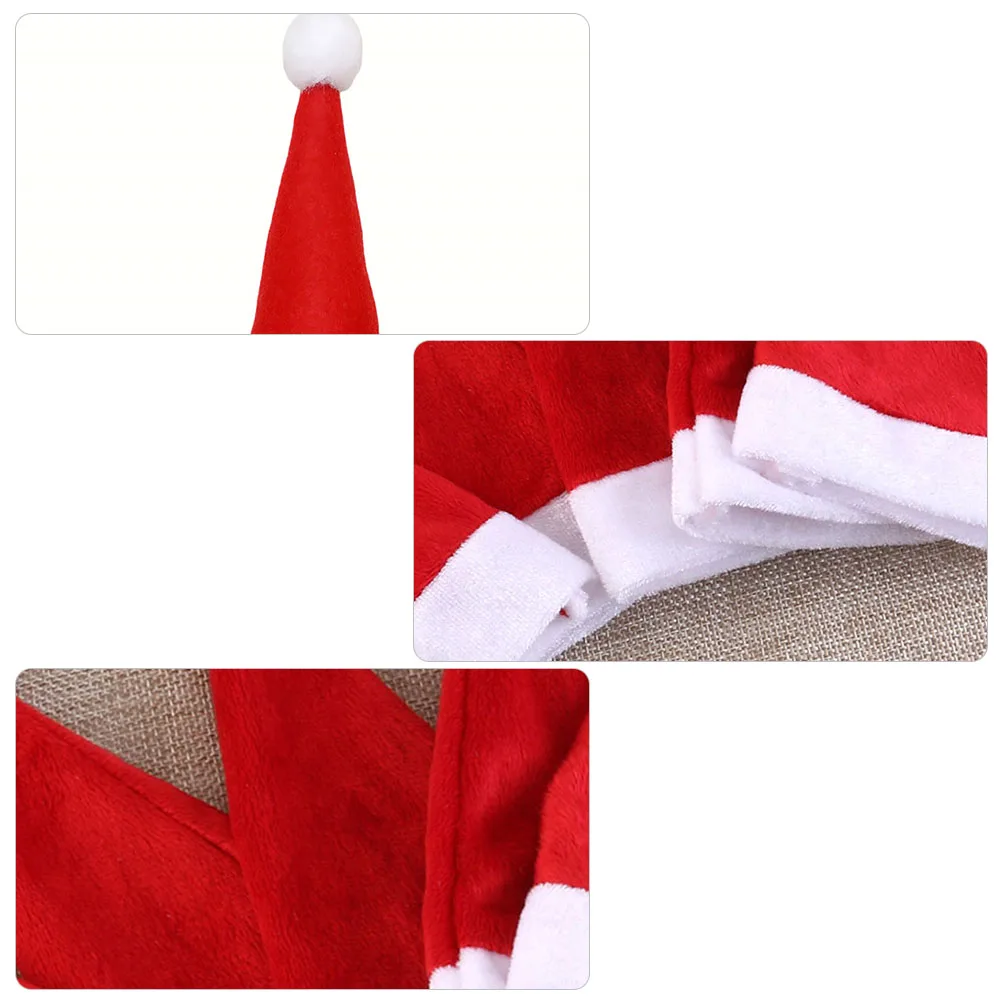

28Pcs Christmas Cutlery Bags Hat Shaped Tableware Pouches Reusable Silverware Holders for Party Decoration Premium Holiday Decor
