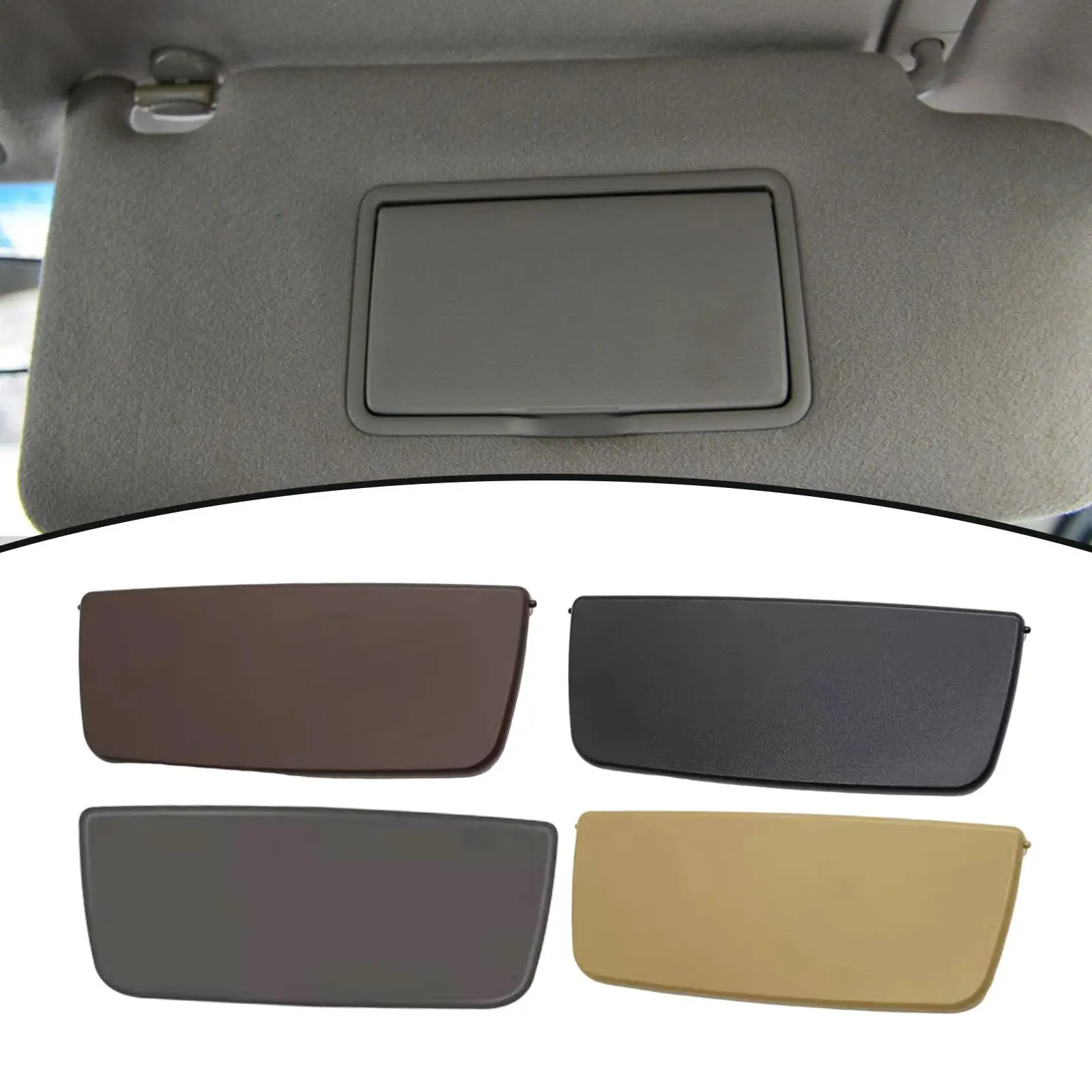 

Sun Visor Mirror Cover Auto Accessories 982857551 Convenient Replace Easy to Install Makeup Mirror Cover for Boxster 981