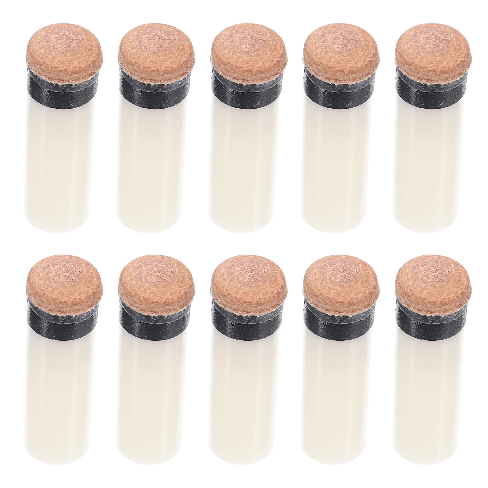 

10pcs Pool Cue Tips Screw-on Billiard Cue Tip Parts Durable Anti-wear Material Sturdy Fix Lightweight Accessories Pool