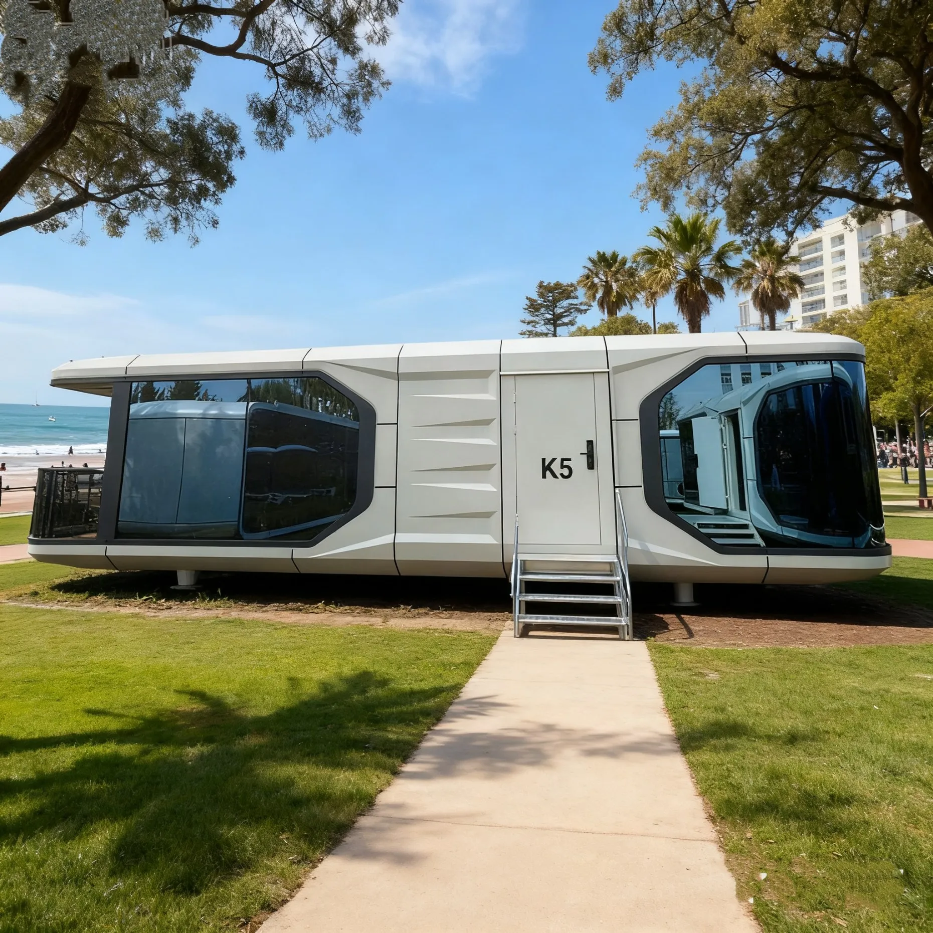 غرف التخييم الراقية، ومنازل الكبسولات الصغيرة الجاهزة، وفنادق المنتجع، ومباني الشقق، والتي جميعها جاهزة الصنع. #1