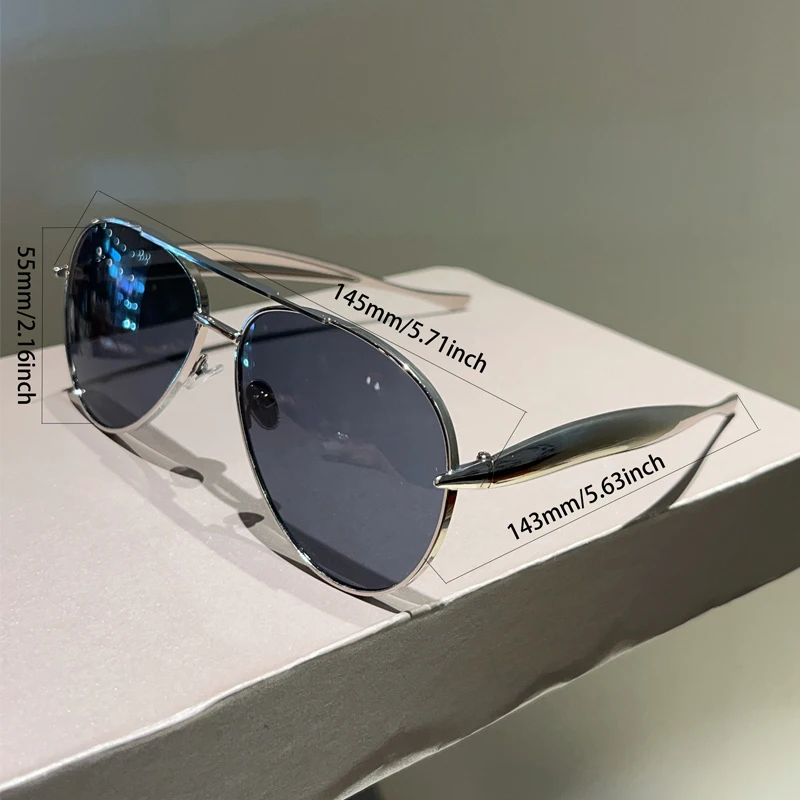 KAMMPT Vintage Pilot Sonnenbrille Männer Mode Übergroßen Outdoor Shades Neue Frauen Trendy Luxus Marke Design Anti-UV Sonnenbrille – Detail 3