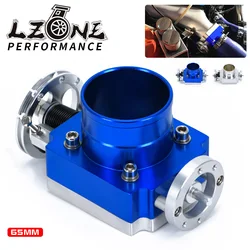 LZONE - New 65mm Throttle Body Per For Mance Intake Manifold Billet Aluminum High Flow JR6965