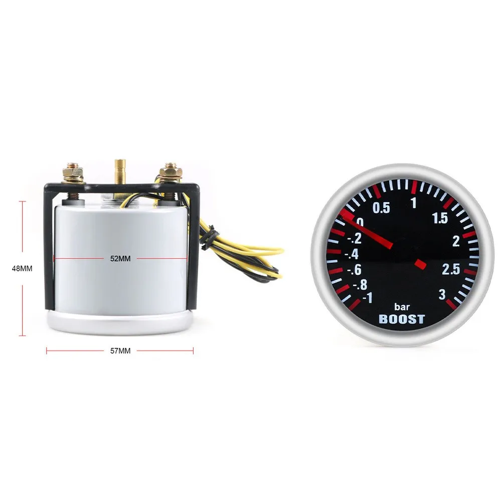 

Механический датчик турбокомпрессора 12 В, 52 мм, 3-барный гоночный датчик, прецизионный монитор производительности-универсальный аксессуар для модификации автомобиля
