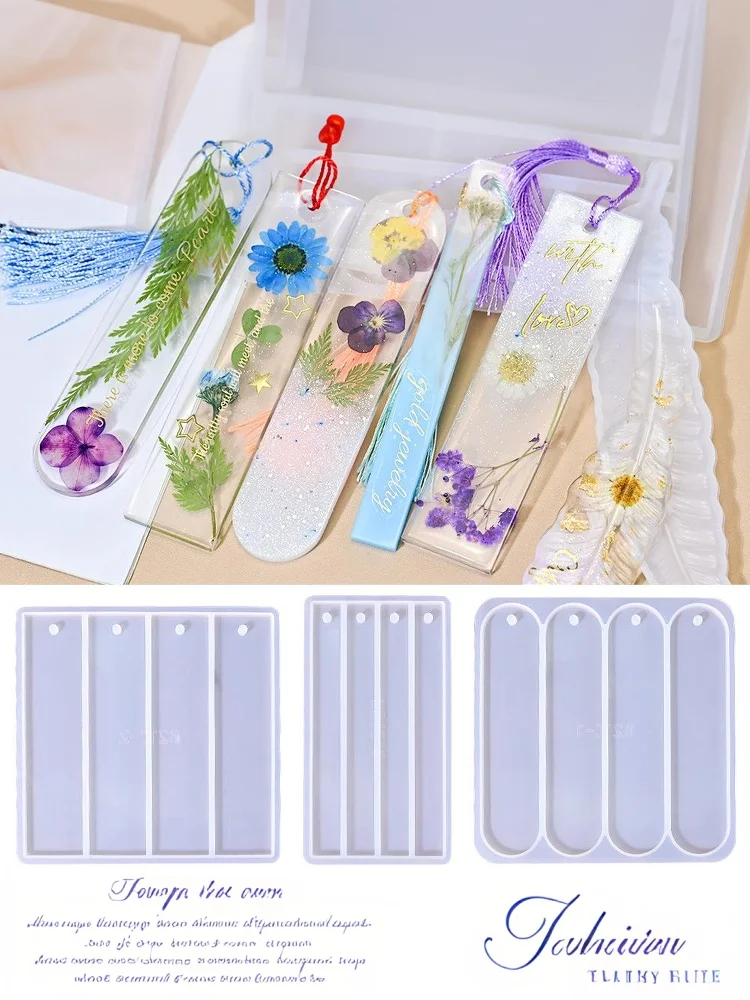 Bookmark Silicone Mold Rectangle Epoxy Resin Casting Mould For DIY Crystal Epoxy Resin Book Decoration Crafts Accessories