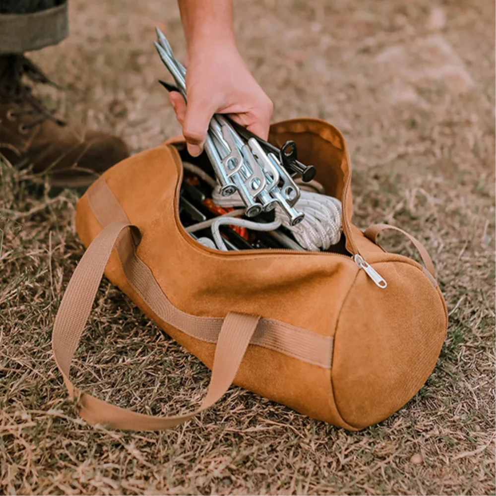 

Campsite Tent Peg Bag Outdoor Tool Kit Lightweight Tent Peg Ground Nail Holder Bag Sundries Bag Set For Repair Tool Storage Bag