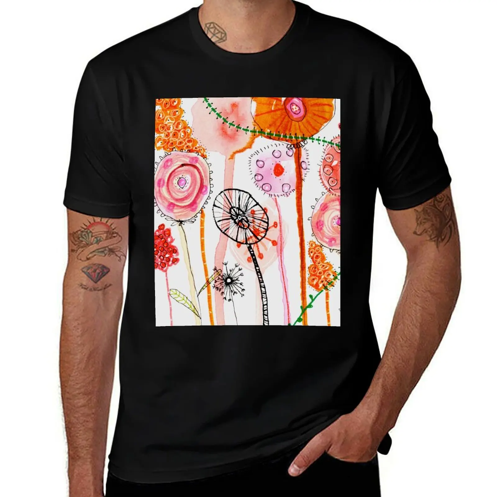 

Buster’s Flowers to Get Well Soon T-Shirt Basic Comfort Fit T-Shirt for Men