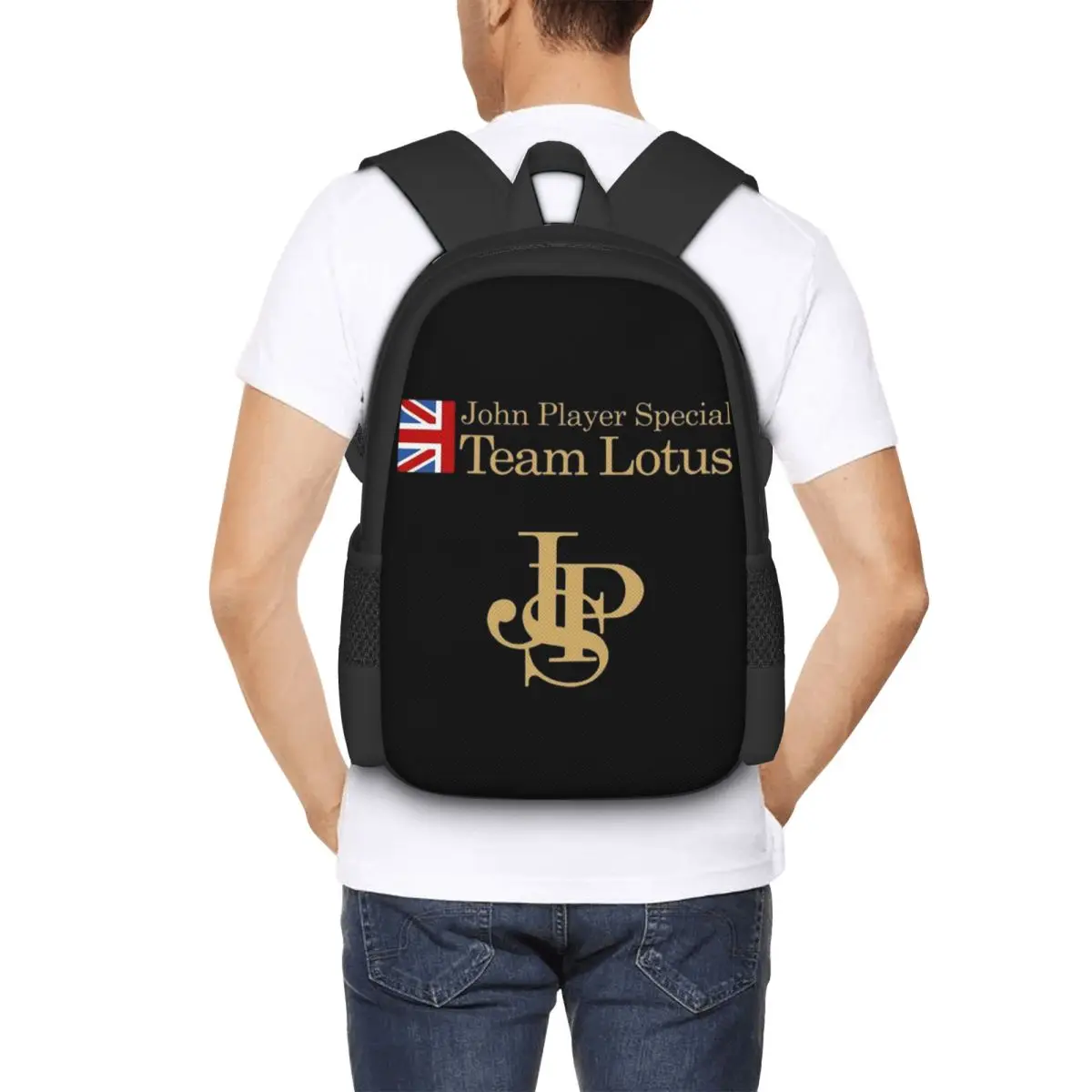 

JPS John Player Special Team Student Backpack School Bag Hiking Travel Daypack for Boys Girls Fashion Bookbag Shoulder Bags
