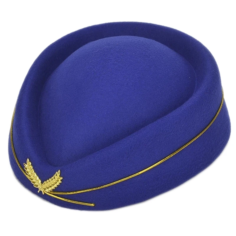 Airline stewardess Flight attendant hat Air Hostess Formal Uniform for steward trainman train conductor member