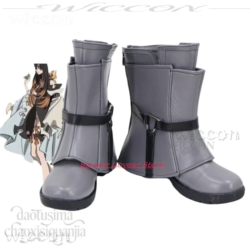 

Anime cosplay déguisement Anime Gachiakuta Cosplay Amo Empool Costume Fashion Y2K Gray Ankle Boots Famale Male Roleplay