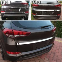 Cubierta cromada para manija de puerta de maletero, moldura de bisel de acero inoxidable para Hyundai Tucson 2015, 2016, 2017, 2018
