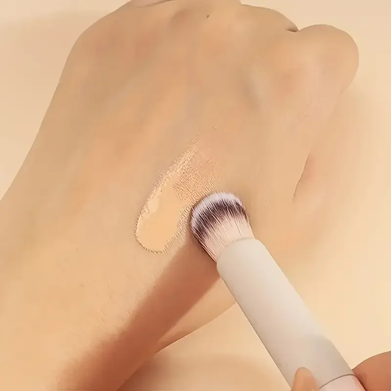 1 brocha correctora rosa, manga de sombra de ojos rosa, brocha de maquillaje, pluma mezcladora, herramienta de belleza profesional, brocha de maquillaje
