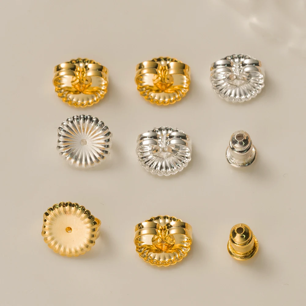 20pcs 18K Gold Plated Jumbo Earring Back Large Butterfly Locking Ear Stud Stopper for DIY Studs Replacement Heavy Earring Making