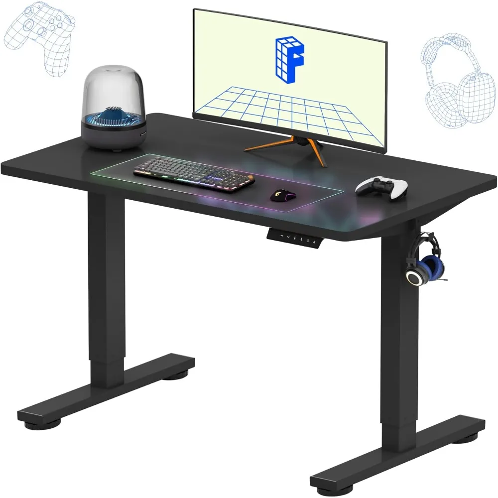 

EN1 One-Piece Standing Desk, 40 x 24 Inches Small Adjustable Height Desk for Small Space Electric Sit Stand Home Office Table C