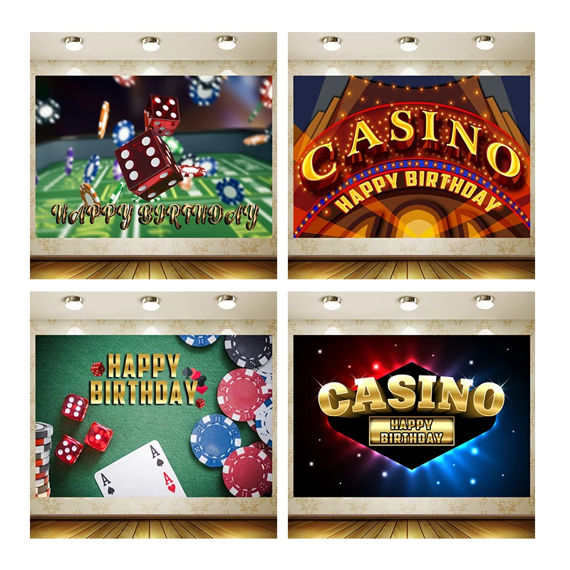 

CASINO Birthday Supplies Girl Party Banner Kid Cartoon Decoration Background Photography