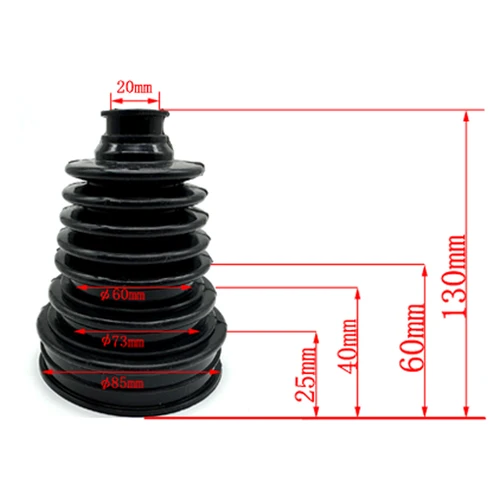 Imagen 2 del producto Bota de junta CV exterior de silicona Universal, mejora la bota CV gruesa, estiramiento suave, retención de elasticidad, larga vida, negro y azul