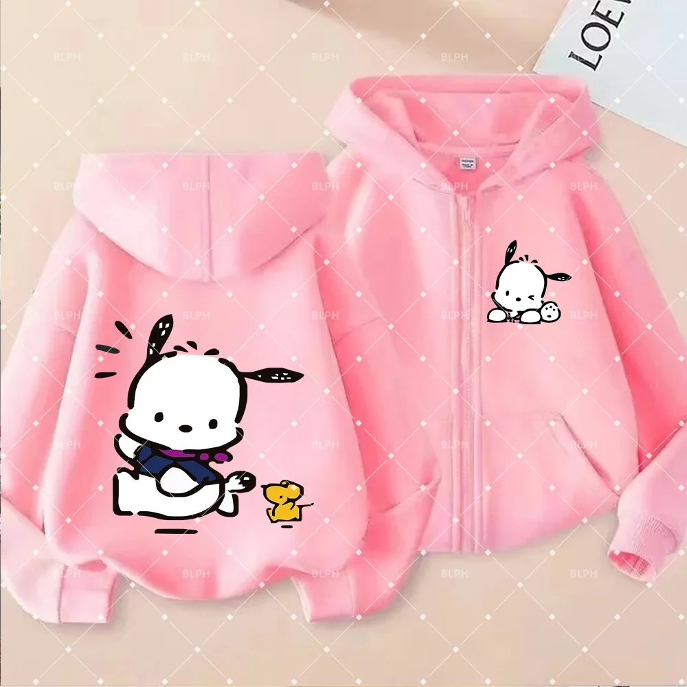 

Cute Sanrio Pompompurin Pattern Kids Sweatshirt Soft Comfortable Pullover for Boys Girls Casual Daily Wear