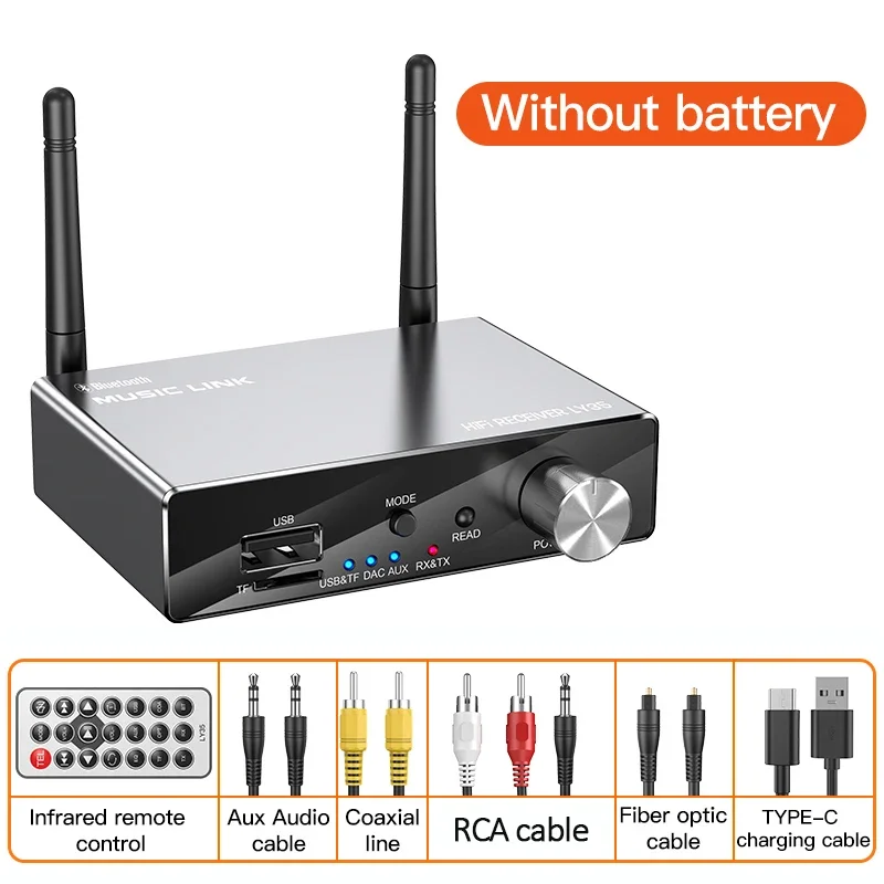 Bluetooth 5,3 Sender Empfänger Stereo Niedrige Latenz AUX 3,5mm Optische Drahtlose Musik Audio Adapter Fernbedienung Für TV PC