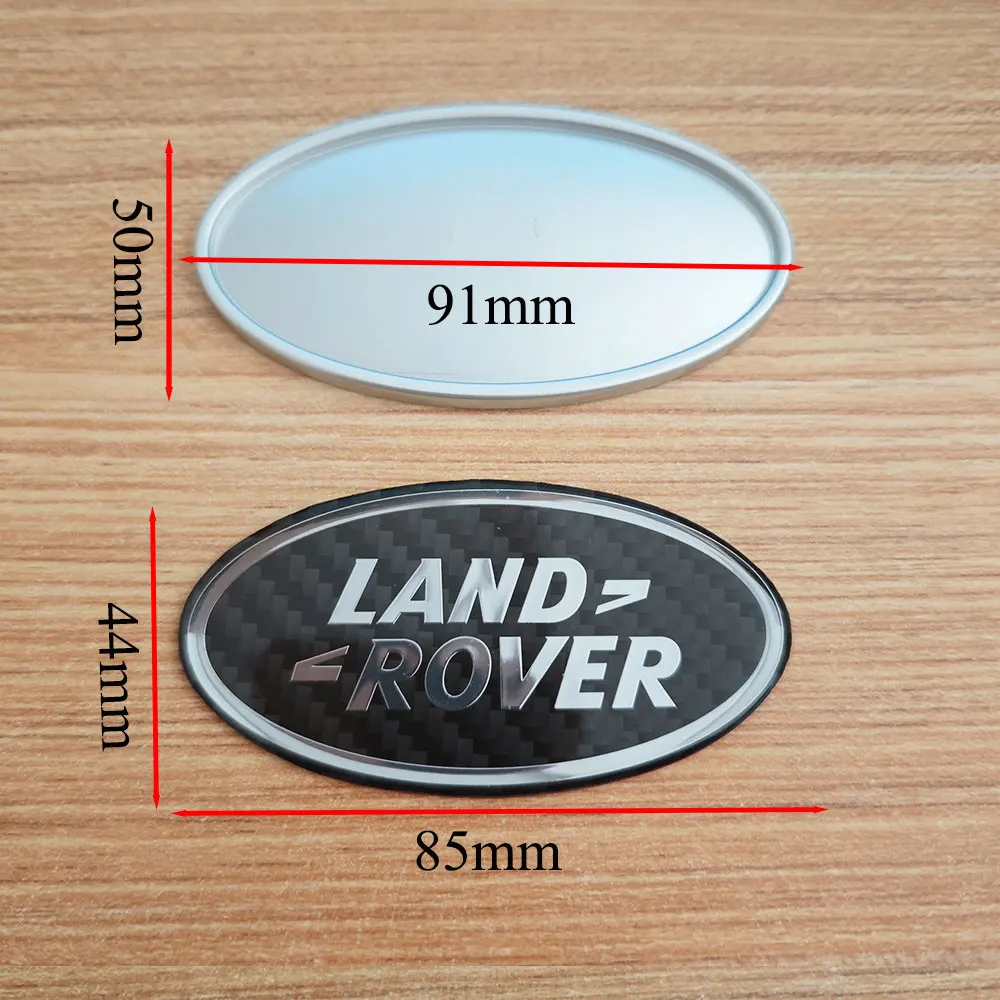 3D Carbon LAND ROVER Logo Range Rover Emblem Sticker Car Front Grille Rear Trunk Badge Land Rover Discovery Defender Accessories