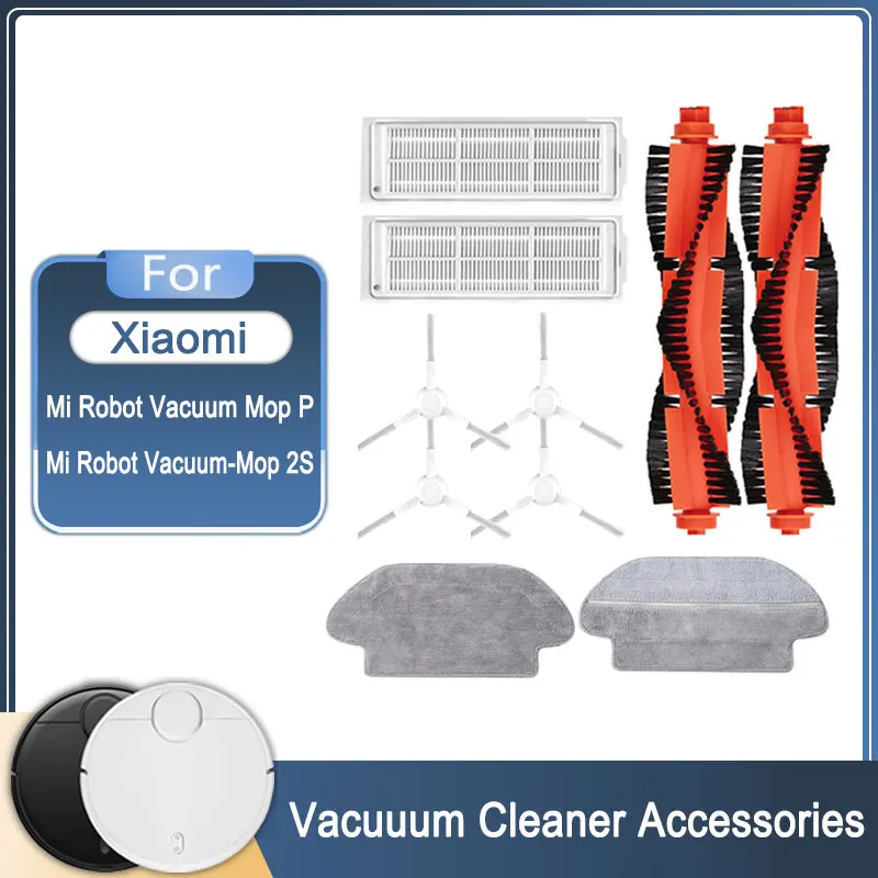 Filter For Xiaomi Mi Robot Vacuum Mop P 2S Mijia Mop Cloths Main Side Brush Vacuum Cleaner Accessories  Fit XMSTJQR2S STYJ02YM