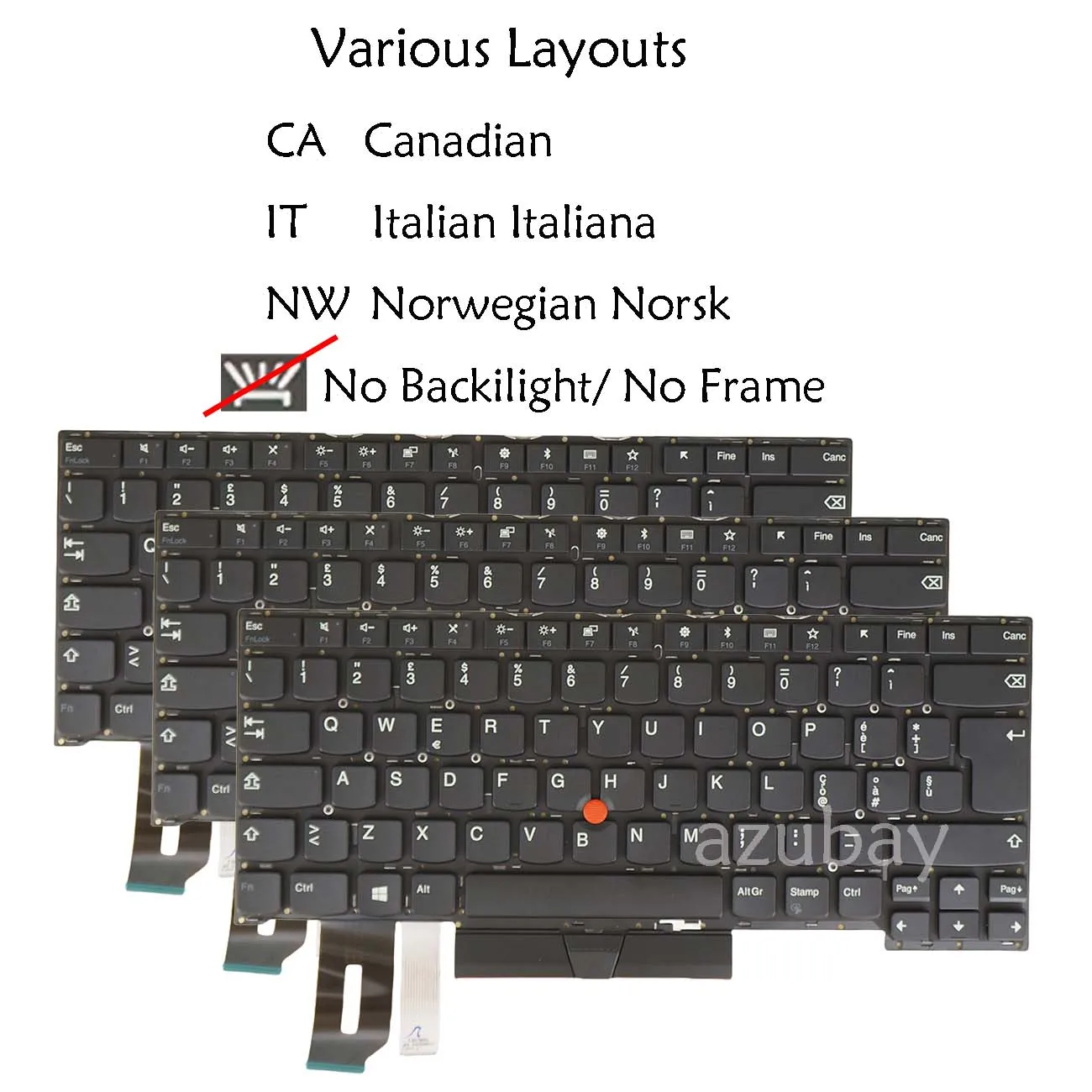 Italian Norwegian Canadian Keyboard for Lenovo Thinkpad T490s 20NX 20NY, T495s 20Q, X1 Extreme Gen 1/ Gen 2 , P1 Gen 1, P1 Gen 2